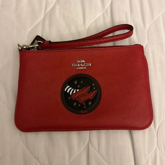 Coach Bags Coach X Wizard Of Oz 7797b Small Wristlet Wallet Red Ruby Slippers Poshmark
